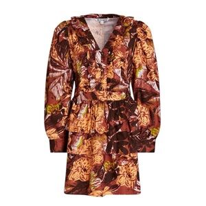 Walter Baker Josephina Tiered Printed Cotton Mini Dress